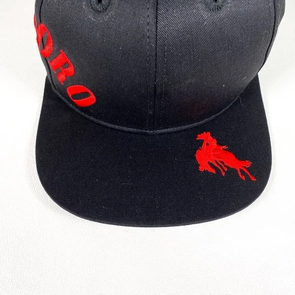 Vintage 90's Marlboro Man Spellout Country Store Cigarette Hat - Picture 2 of 4